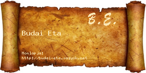 Budai Eta névjegykártya